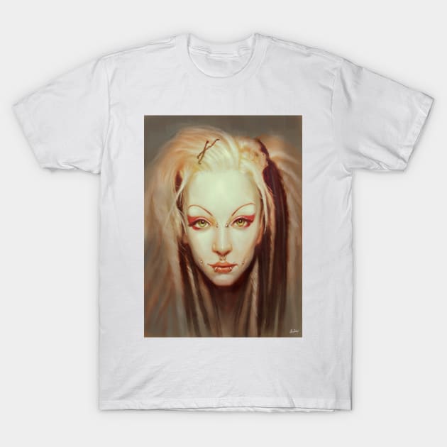 Jessika portrait T-Shirt by Artofokan